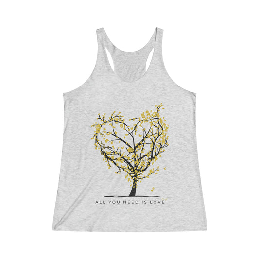 All You Need Is Love Women's Tri-Blend Racerback Tank