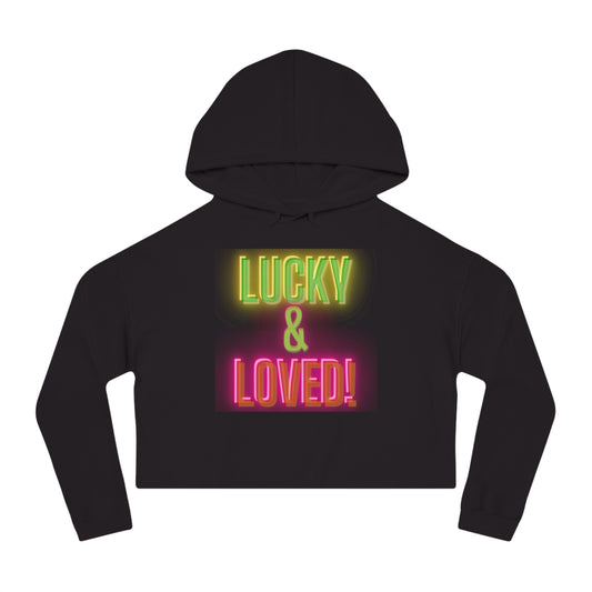 Lucky & Loved Women’s Cropped Hooded Sweatshirt